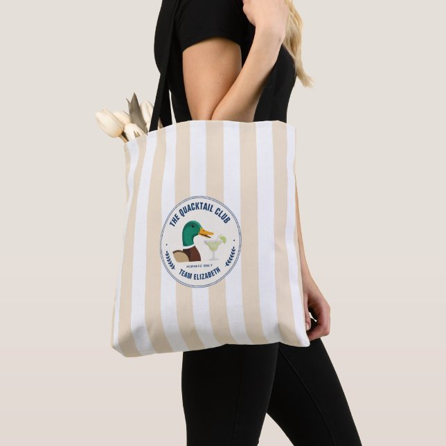 The Quacktail Club Lake Bachelorette Weekend Tote Bag (Close Up)