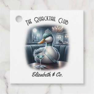 The Quacktail Club Mallard Lake Bachelorette Favor Tags