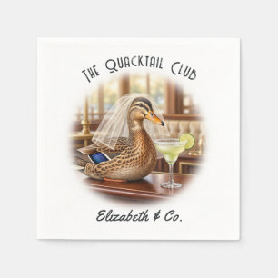 The Quacktail Club Preppy Lakeside Bachelorette Napkins