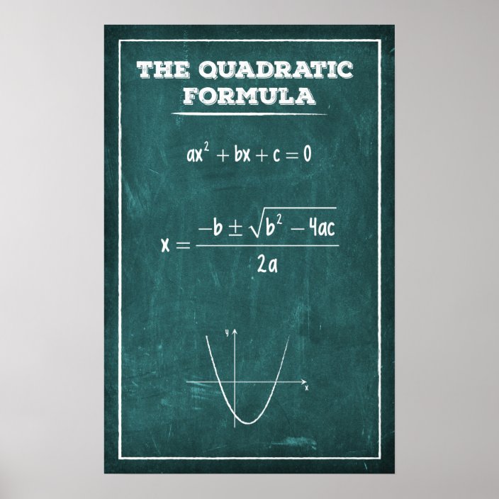 The Quadratic Formula Poster | Zazzle.com