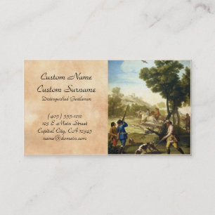 The Quail Hunting Francisco José Goya masterpiece Business Card