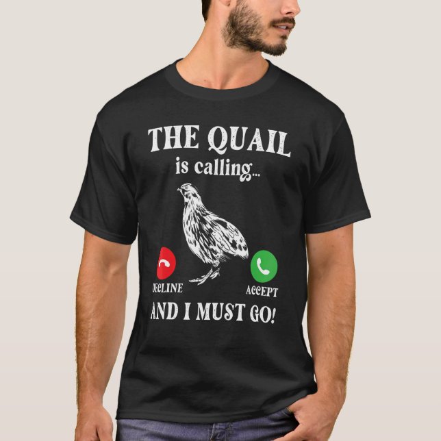 The Quail Is Calling Partridge Family Quail Grey B T-Shirt (Front)