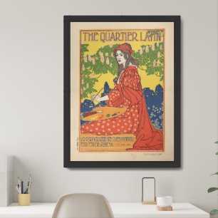The Quartier Latin 1890 | Vintage Magazine Framed Art