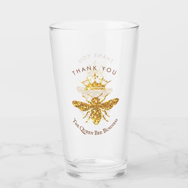 the queen bee logo glass (Front)