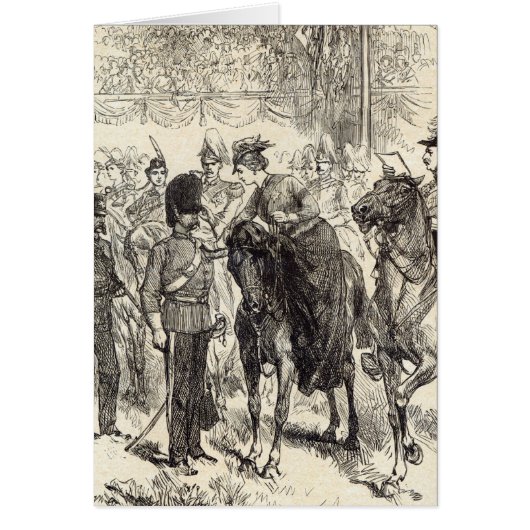 The Queen distributing Victoria Crosses Cards (Front)