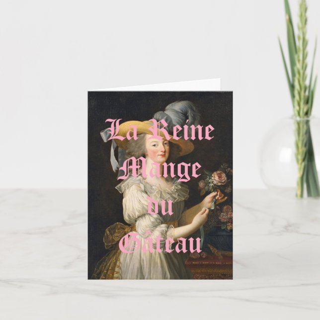 The Queen Eats Cake Card (Front)