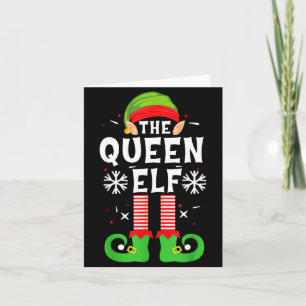 The Queen Elf Christmas Family Matching Pajamas Qu Card