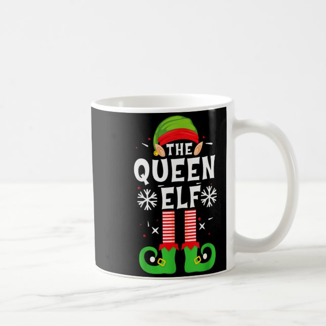 The Queen Elf Christmas Family Matching Pajamas Qu Coffee Mug (Right)