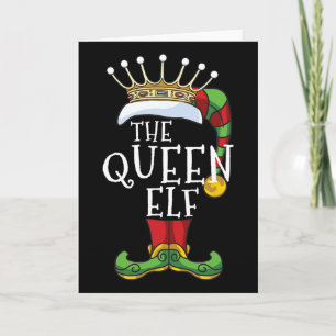 The Queen Elf Family Matching Christmas Group Fun Card