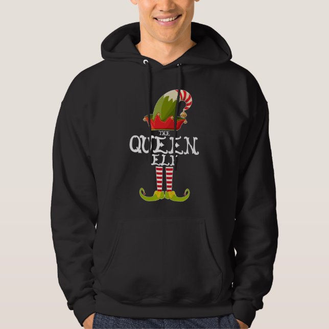 The Queen Elf Funny Christmas Gift Matching Family Hoodie (Front)
