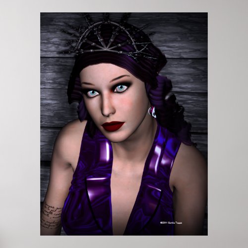 The Queen Gothic Fantasy 3D Poster