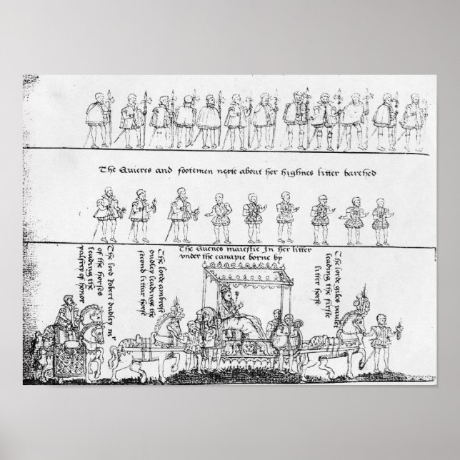 The Queen in her Litter Poster (Front)