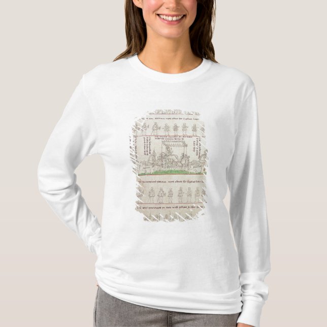 The Queen in her Litter T-Shirt (Front)