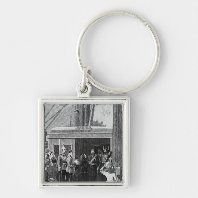 The Queen investing Abdul Aziz Keychain (Front)