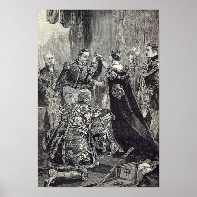 The Queen investing the Emperor of the French Poster (Front)