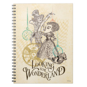 The Queen & Mad Hatter Looking for Wonderland Notebook