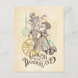 The Queen & Mad Hatter Looking for Wonderland Postcard
