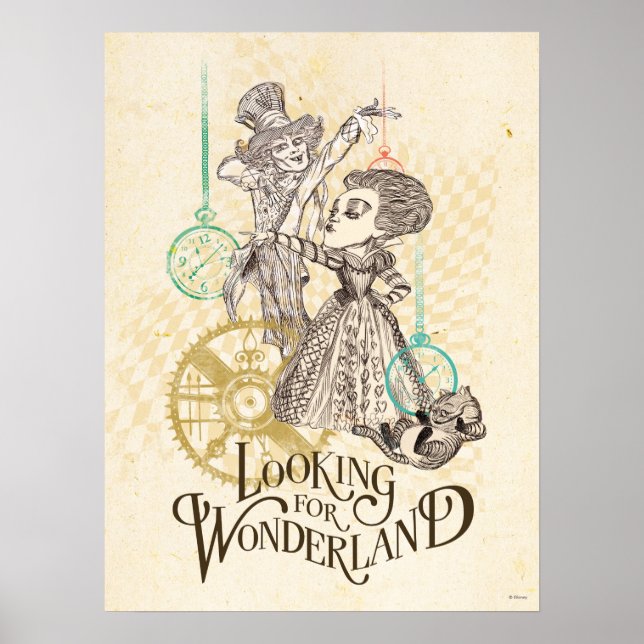 The Queen & Mad Hatter | Looking for Wonderland Poster (Front)