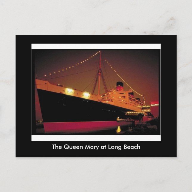 The Queen Mary at Long Beach Postcard (Front)