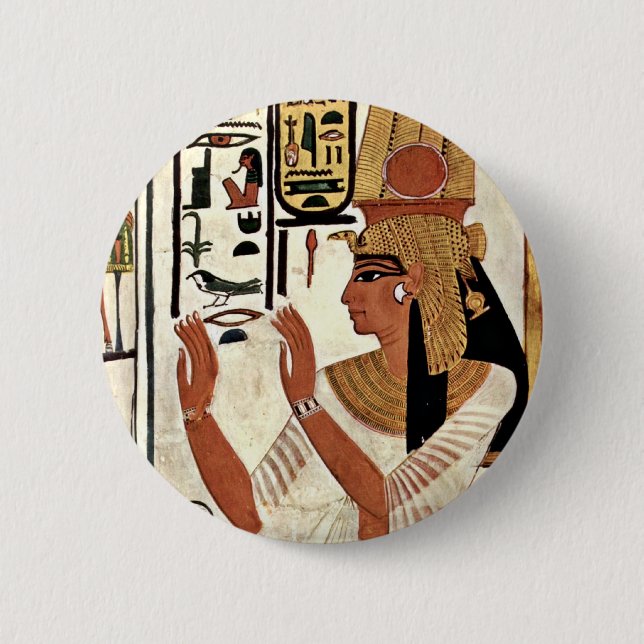 The Queen Nefertari In Prayer Stance By Maler Der Button (Front)