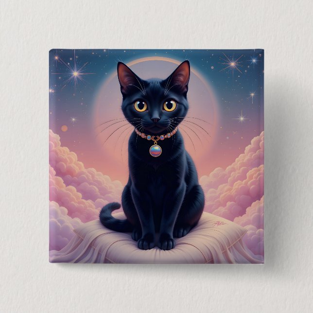 The Queen Of Black Cat Heaven Button (Front)