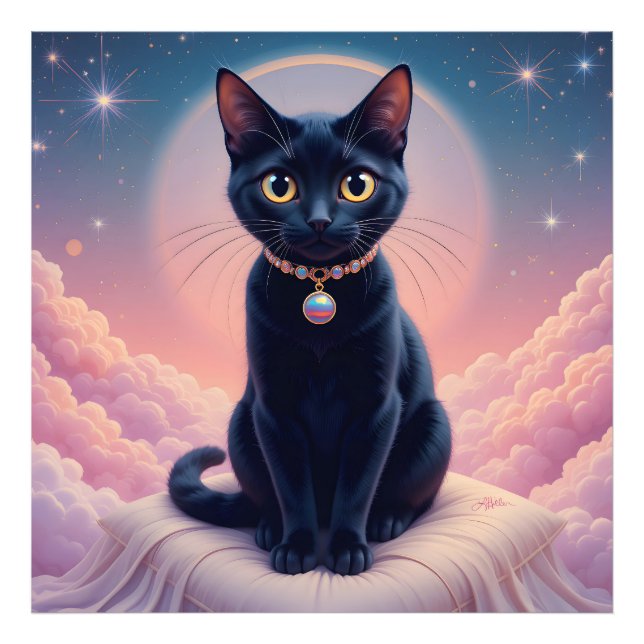 The Queen Of Black Cat Heaven Photo Print (Front)