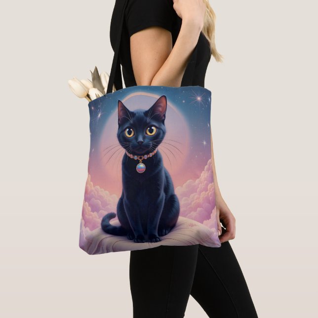 The Queen Of Black Cat Heaven Tote Bag (Close Up)