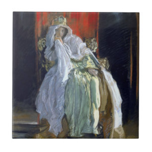 The Queen of Denmark (by Edwin Austin Abbey) Ceramic Tile