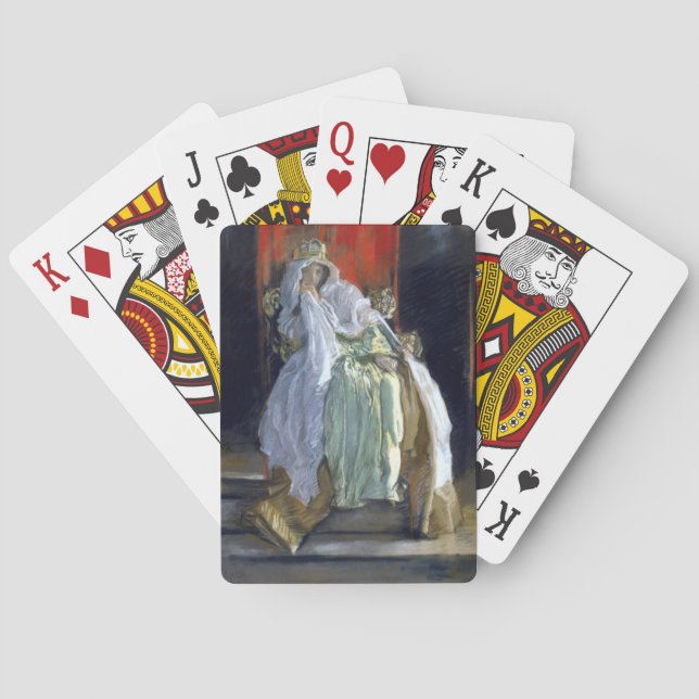 The Queen of Denmark (by Edwin Austin Abbey) Poker Cards (Back)