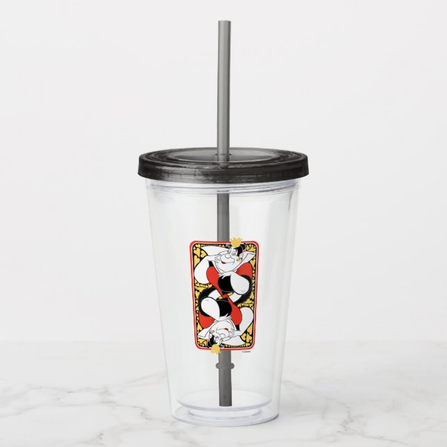 The Queen of Hearts | Deck of Cards Acrylic Tumbler (Front)
