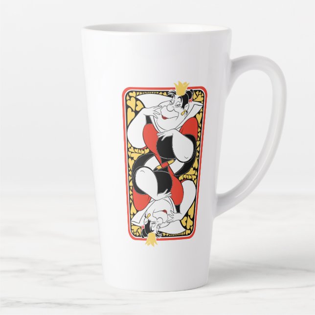 The Queen of Hearts | Deck of Cards Latte Mug (Right)