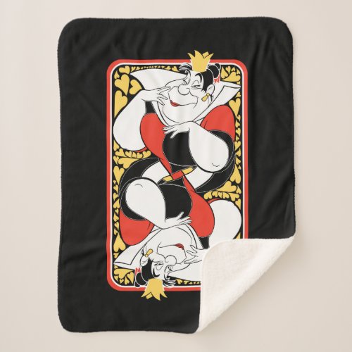The Queen of Hearts  Deck of Cards Sherpa Blanket