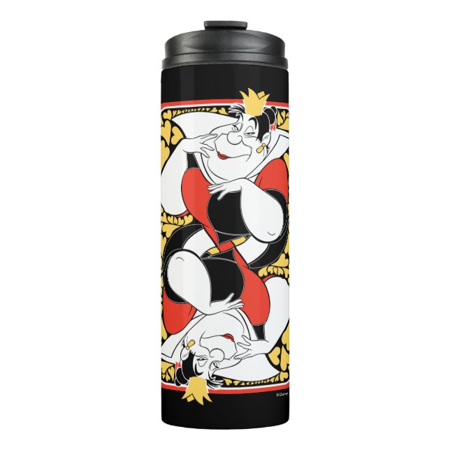 The Queen of Hearts | Deck of Cards Thermal Tumbler (Front)