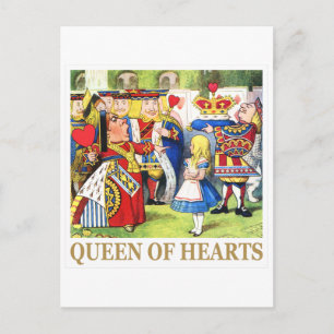 The Queen of Hearts in Wonderland Postcard