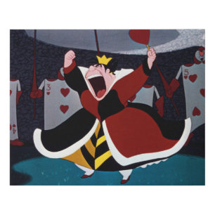 The Queen of Hearts   Mid Shout Faux Canvas Print