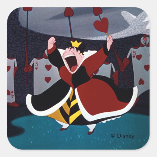 The Queen of Hearts  Mid Shout Square Sticker
