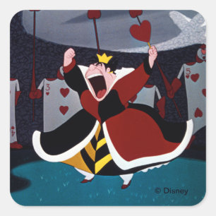 The Queen of Hearts Mid Shout Square Sticker