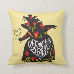 The Queen of Hearts Off with Their Heads Throw Pillow