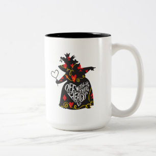 The Queen of Hearts Off with Their Heads Two-Tone Coffee Mug