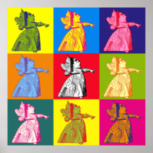 The Queen of Hearts Pop Art Poster