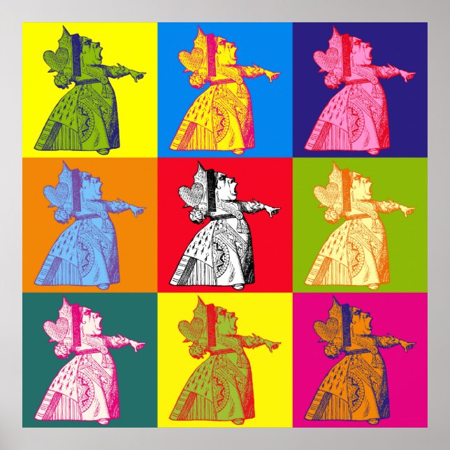 The Queen of Hearts Pop Art Poster (Front)