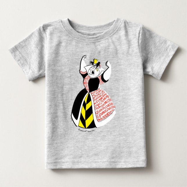 The Queen of Hearts | Skirt Text Design Baby T-Shirt (Front)