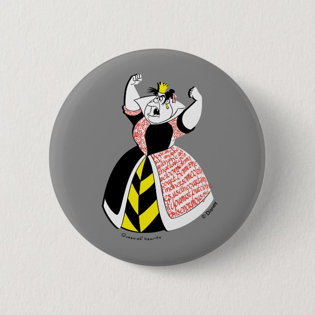The Queen of Hearts | Skirt Text Design Button (Front)