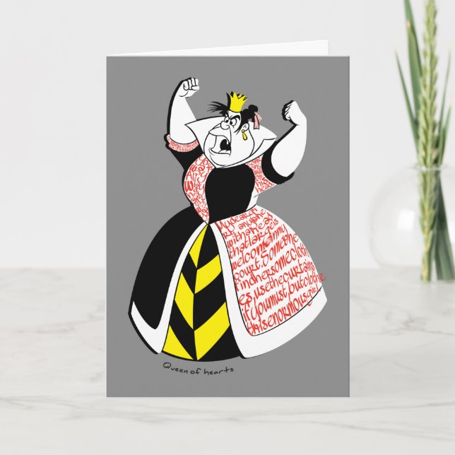 The Queen of Hearts | Skirt Text Design Card (Front)