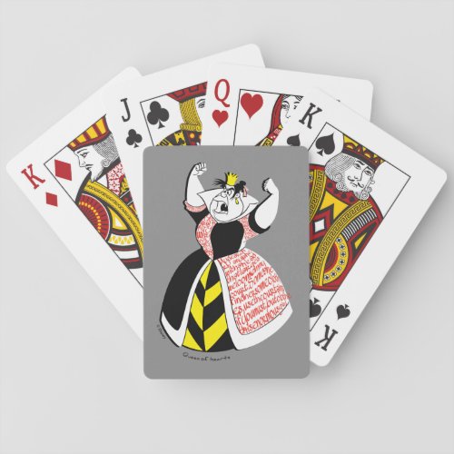 The Queen of Hearts  Skirt Text Design Playing Cards