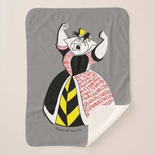 The Queen of Hearts  Skirt Text Design Sherpa Blanket