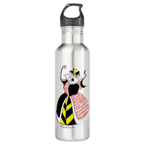 The Queen of Hearts  Skirt Text Design Stainless Steel Water Bottle