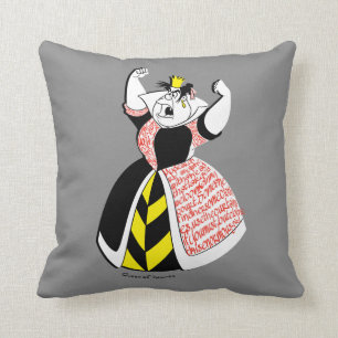 The Queen of Hearts Skirt Text Design Throw Pillow