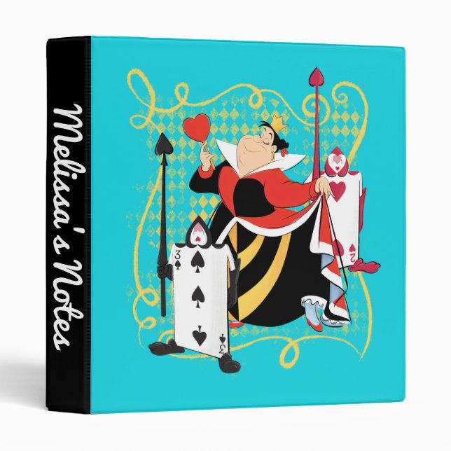 The Queen of Hearts | The Queen's Card Soldiers 3 Ring Binder (Front/Spine)