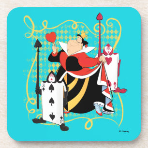 The Queen of Hearts   The Queen's Card Soldiers Beverage Coaster